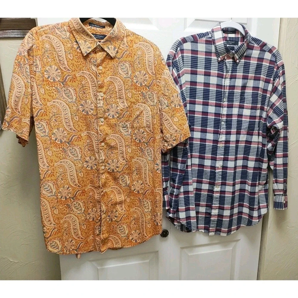 Daniel Cremieux Collection Men's Large Floral/Paisley And Striped Long Sleeve